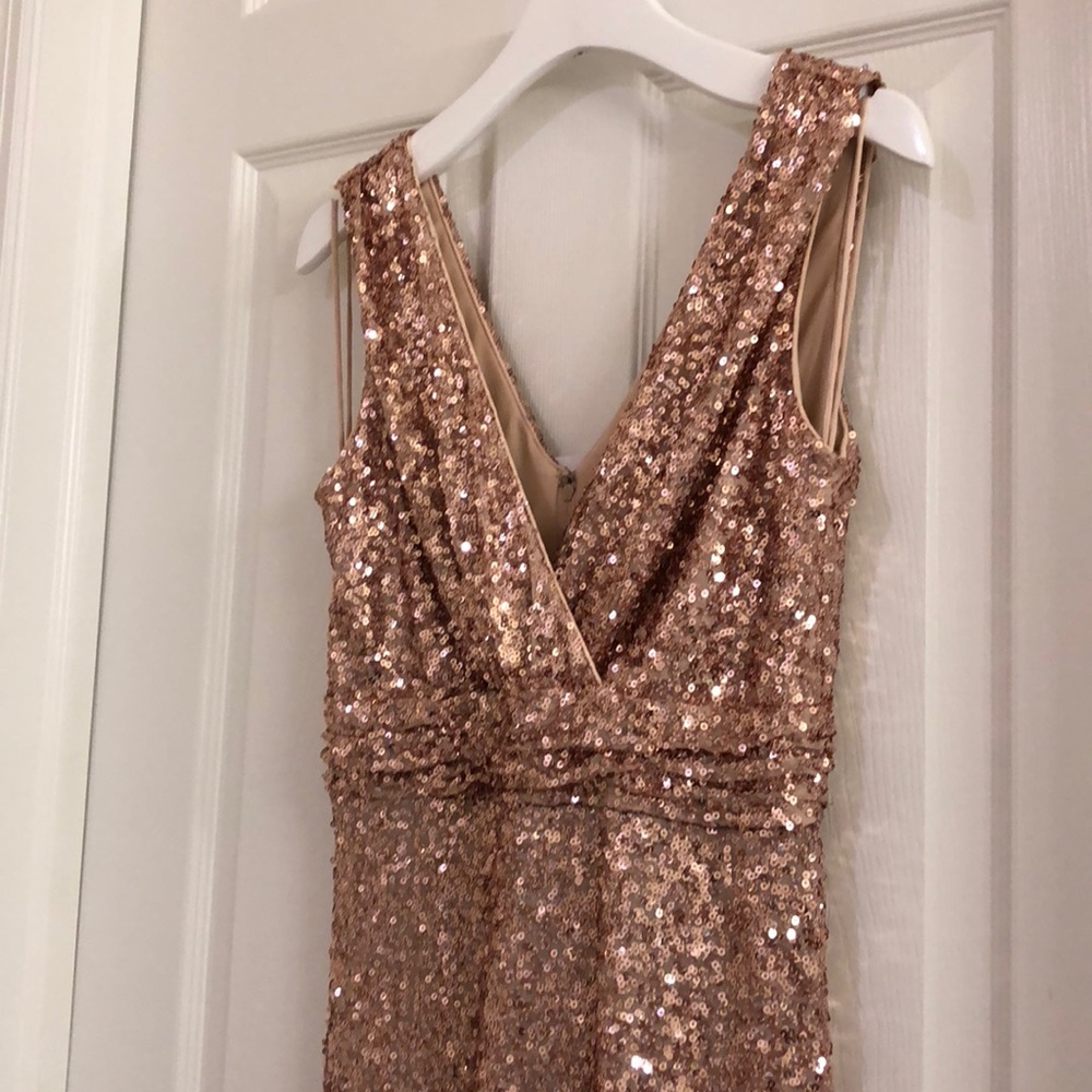 NWT-Belle Badgley Mischka Rose-Gold gown (4)